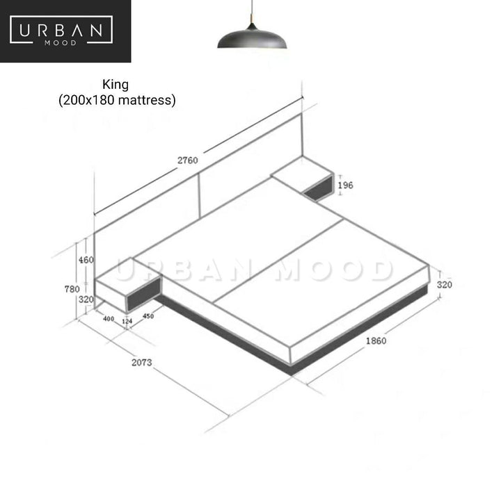 TRENTON Rustic Storage Bedframe