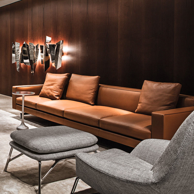Modern designer leather sofa