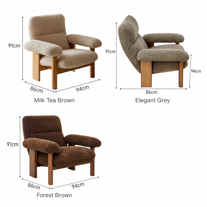 ARDON Modern Boucle Lounge Chair - Urban Mood Singapore