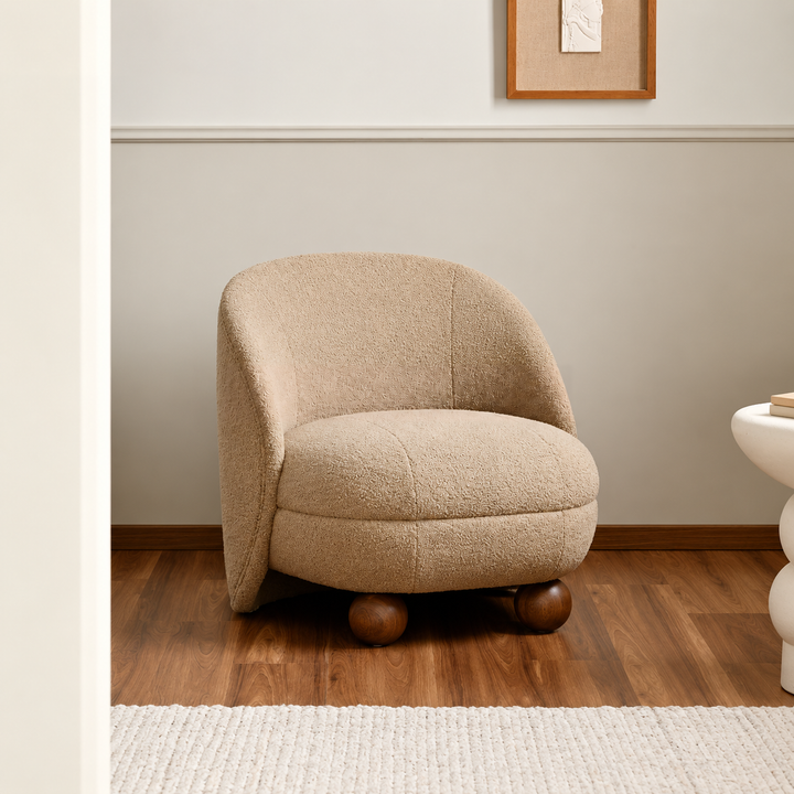 PELAR Modern Boucle Lounge Chair - Urban Mood Singapore