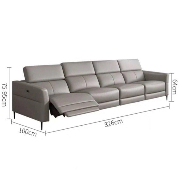 VEKTRA Sectional Electric Recliner Leather Sofa - Cassa Haus Singapore