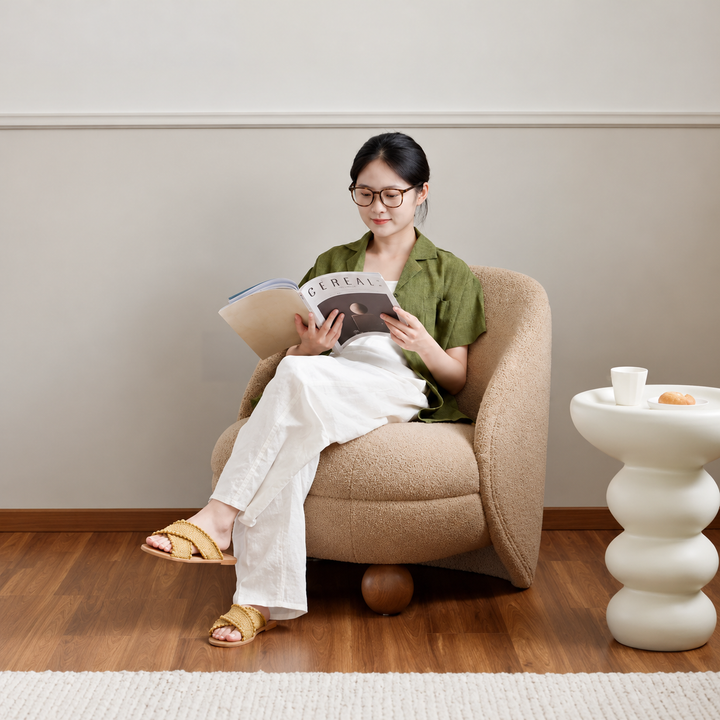 PELAR Modern Boucle Lounge Chair - Urban Mood Singapore