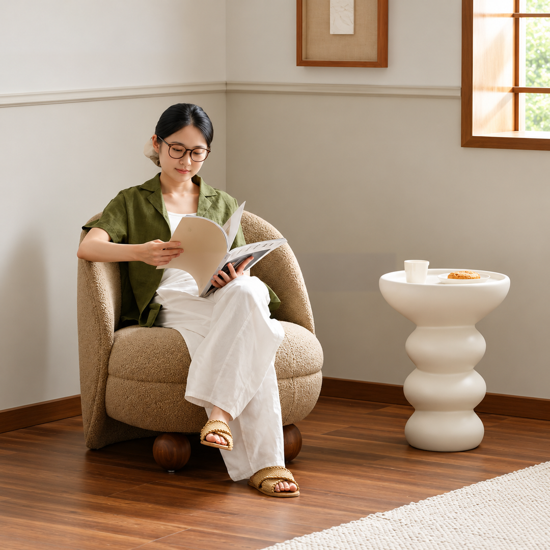 PELAR Modern Boucle Lounge Chair - Urban Mood Singapore