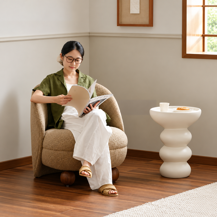 PELAR Modern Boucle Lounge Chair - Urban Mood Singapore