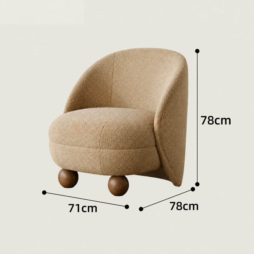 PELAR Modern Boucle Lounge Chair - Urban Mood Singapore