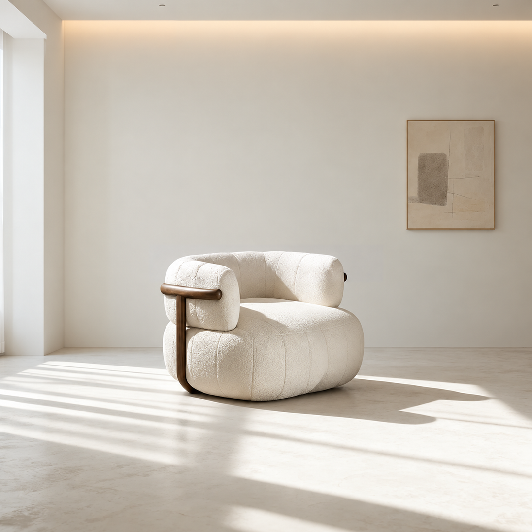 CLAREMONT Modern Boucle Lounge Chair - Urban Mood Singapore