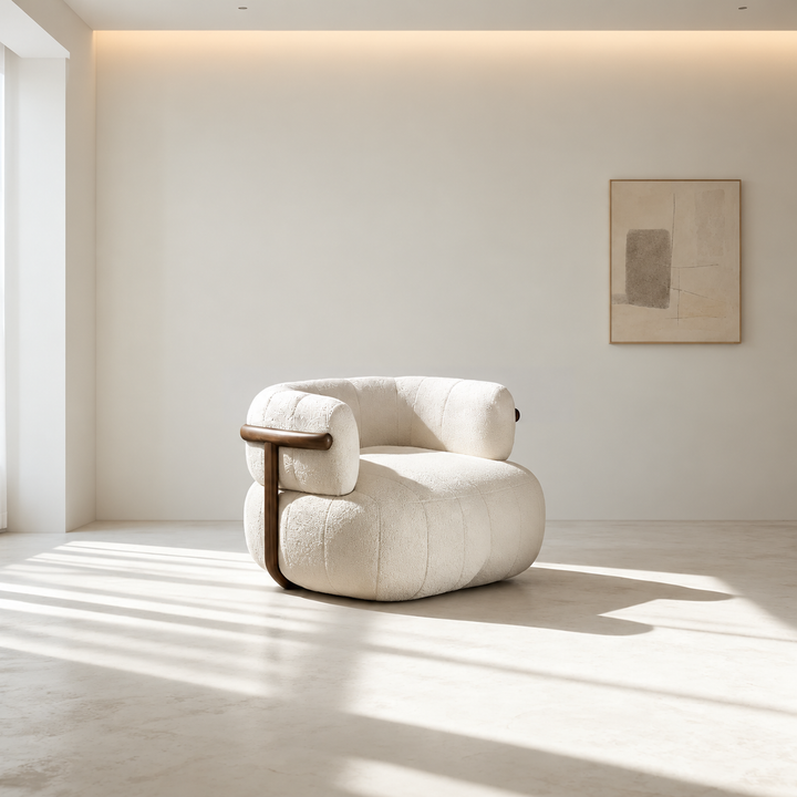CLAREMONT Modern Boucle Lounge Chair - Urban Mood Singapore