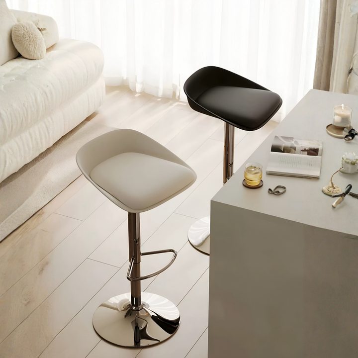 AVELIQUE Modern Leather Bar Stool - Cassa Haus Singapore