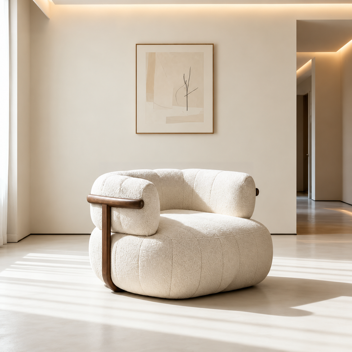 CLAREMONT Modern Boucle Lounge Chair - Urban Mood Singapore