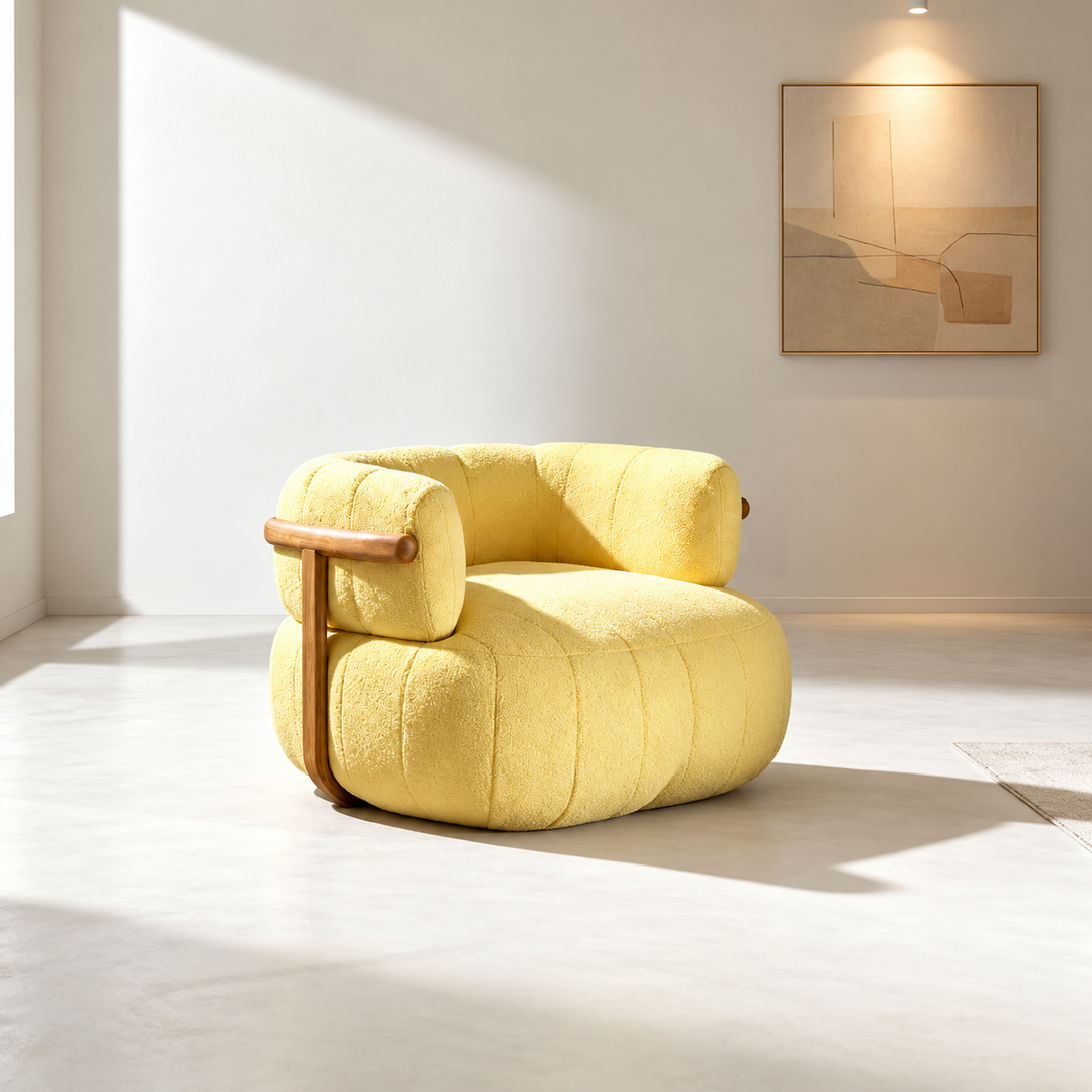 CLAREMONT Modern Boucle Lounge Chair - Urban Mood Singapore