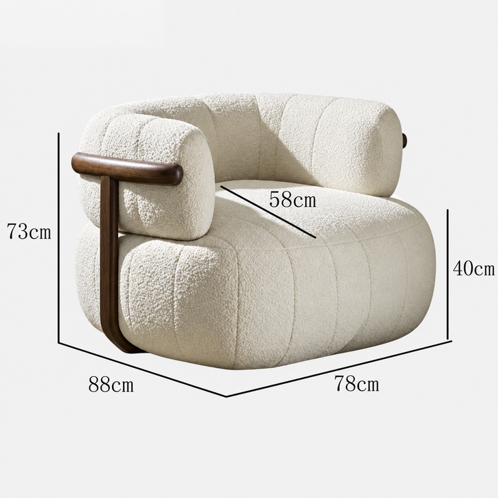 CLAREMONT Modern Boucle Lounge Chair - Urban Mood Singapore