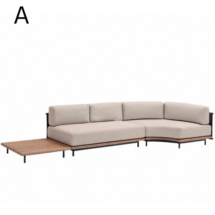 EVARELLE Modern Outdoor Teak Wood Sofa Singapore | Cassa Haus