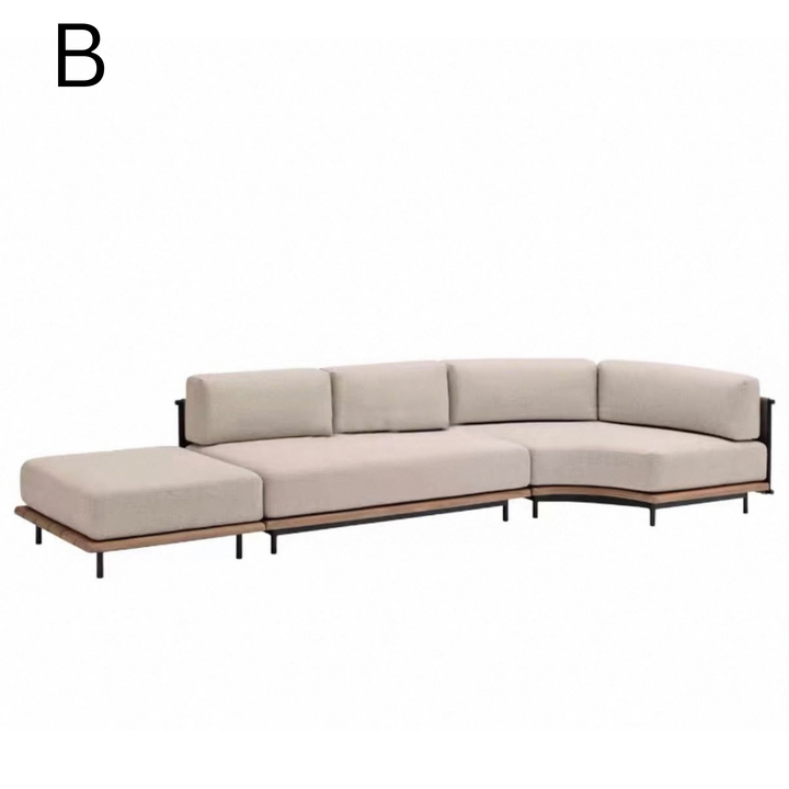 EVARELLE Modern Outdoor Teak Wood Sofa Singapore | Cassa Haus