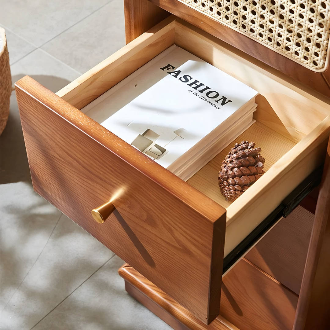 ORVANEL Rattan Open Concept Wardrobe - Cassa Haus Singapore