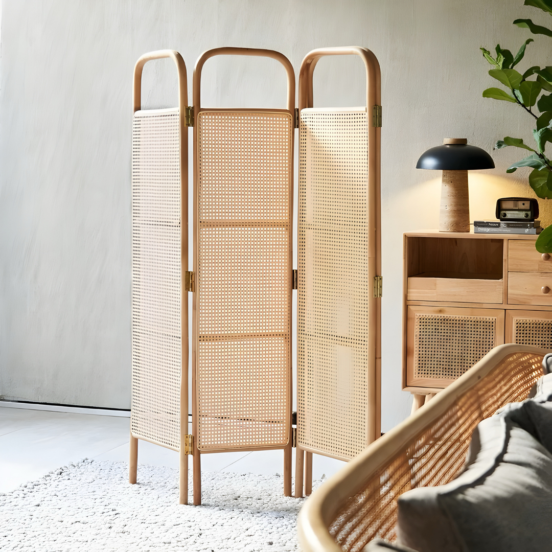 BRONTE Rustic Rattan Partition - Cassa Haus Singapore