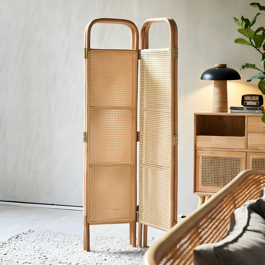 BRONTE Rustic Rattan Partition - Cassa Haus Singapore