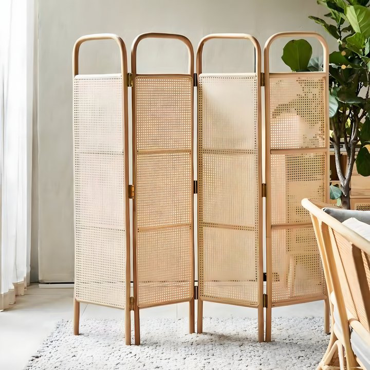 BRONTE Rustic Rattan Partition - Cassa Haus Singapore