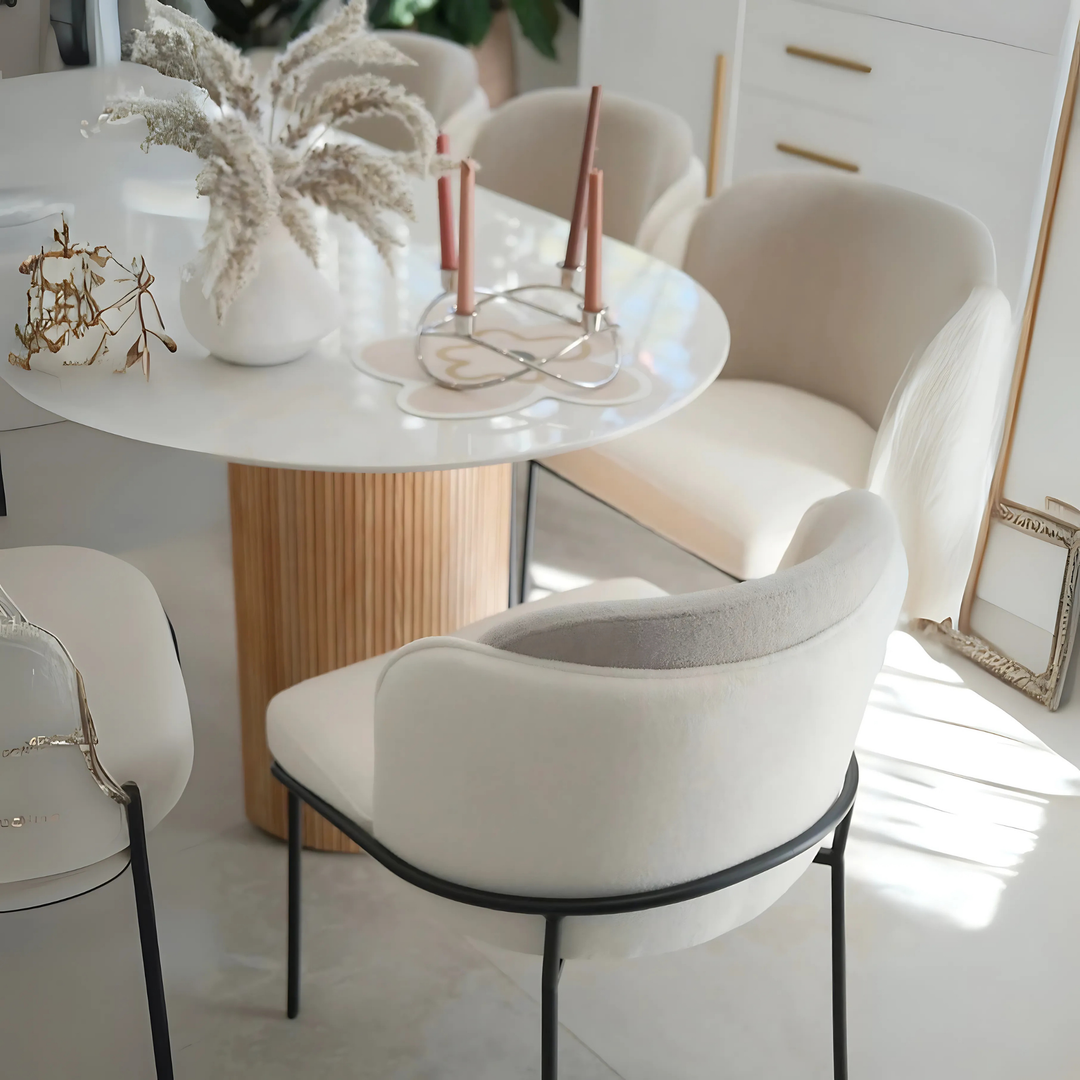 MILKSTONE Oval Sintered Stone Dining Table - Cassa Haus Singapore