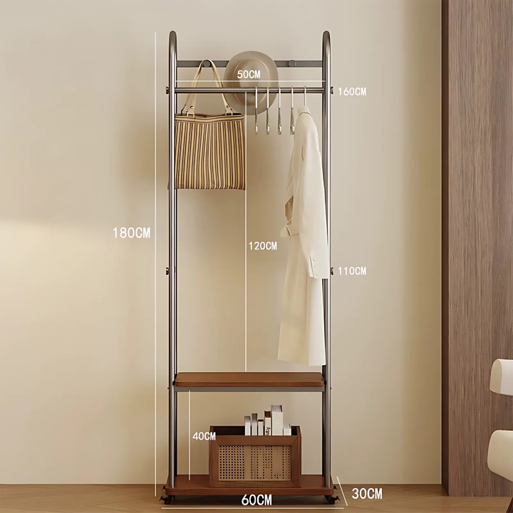 CALIXON Rotating Mirror Open Concept Wardrobe Rack - Cassa Haus Singapore