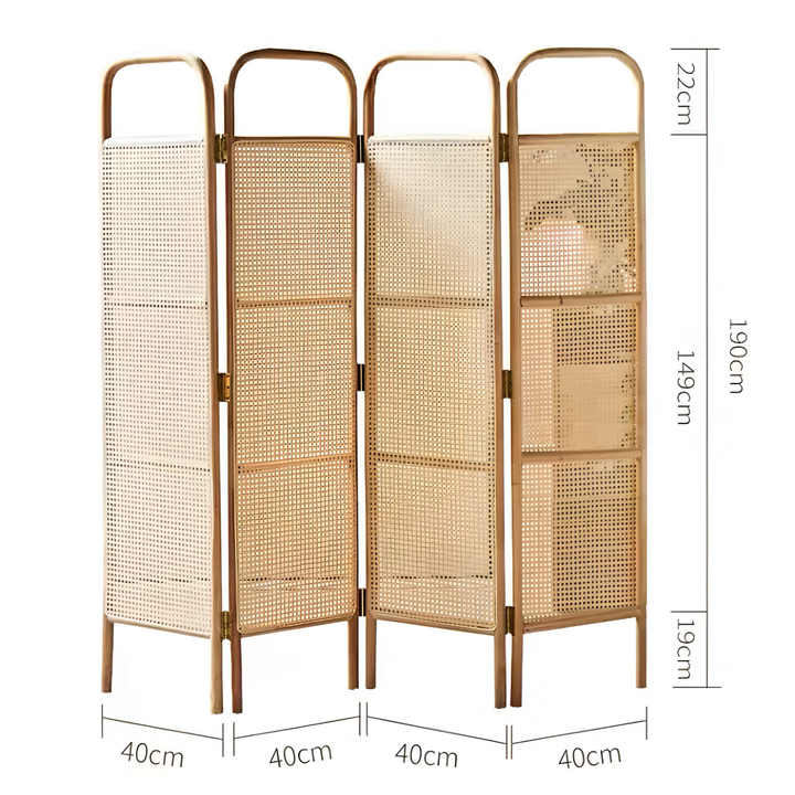BRONTE Rustic Rattan Partition - Cassa Haus Singapore