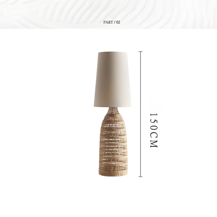 NOVARO Modern Woven Rattan Floor Lamp - Urban Mood Singapore