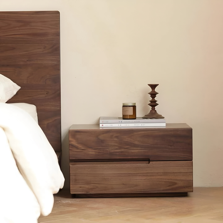ELEVORA Modern Solid Wood Bedside Table - Urban Mood Singapore