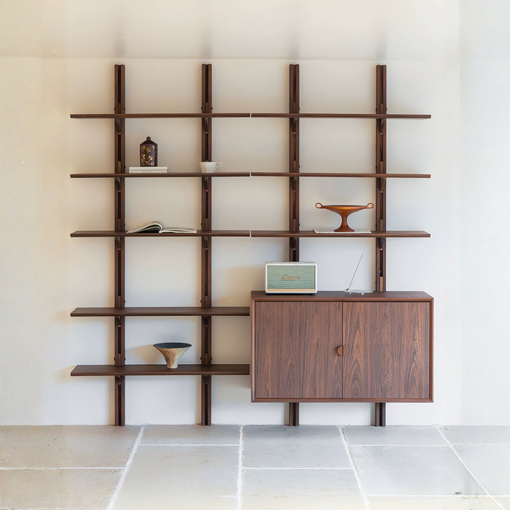 MODARI Modern Solid Wood Wall Mounted Shelf - Cassa Haus Singapore