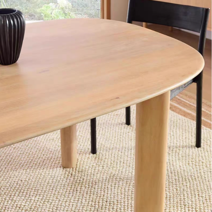 OVALIS Solid Wood Oval Dining Table - Cassa Haus Singapore