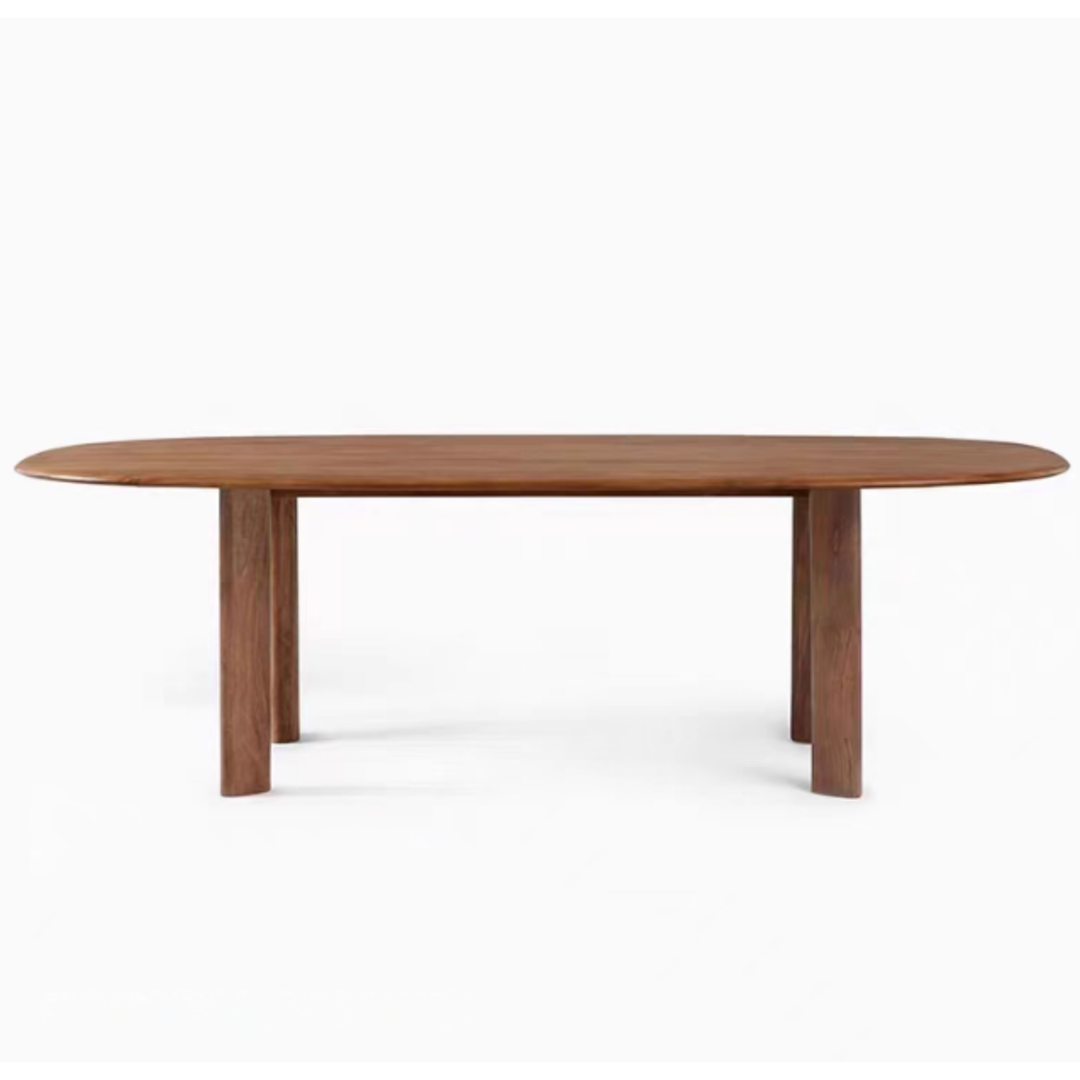 OVALIS Solid Wood Oval Dining Table - Cassa Haus Singapore