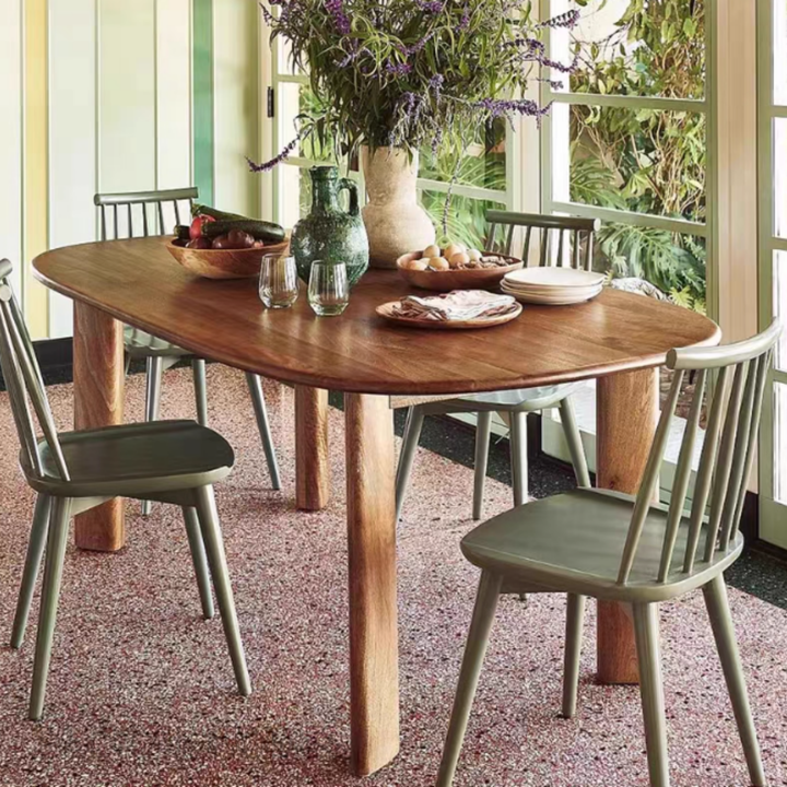OVALIS Solid Wood Oval Dining Table - Cassa Haus Singapore