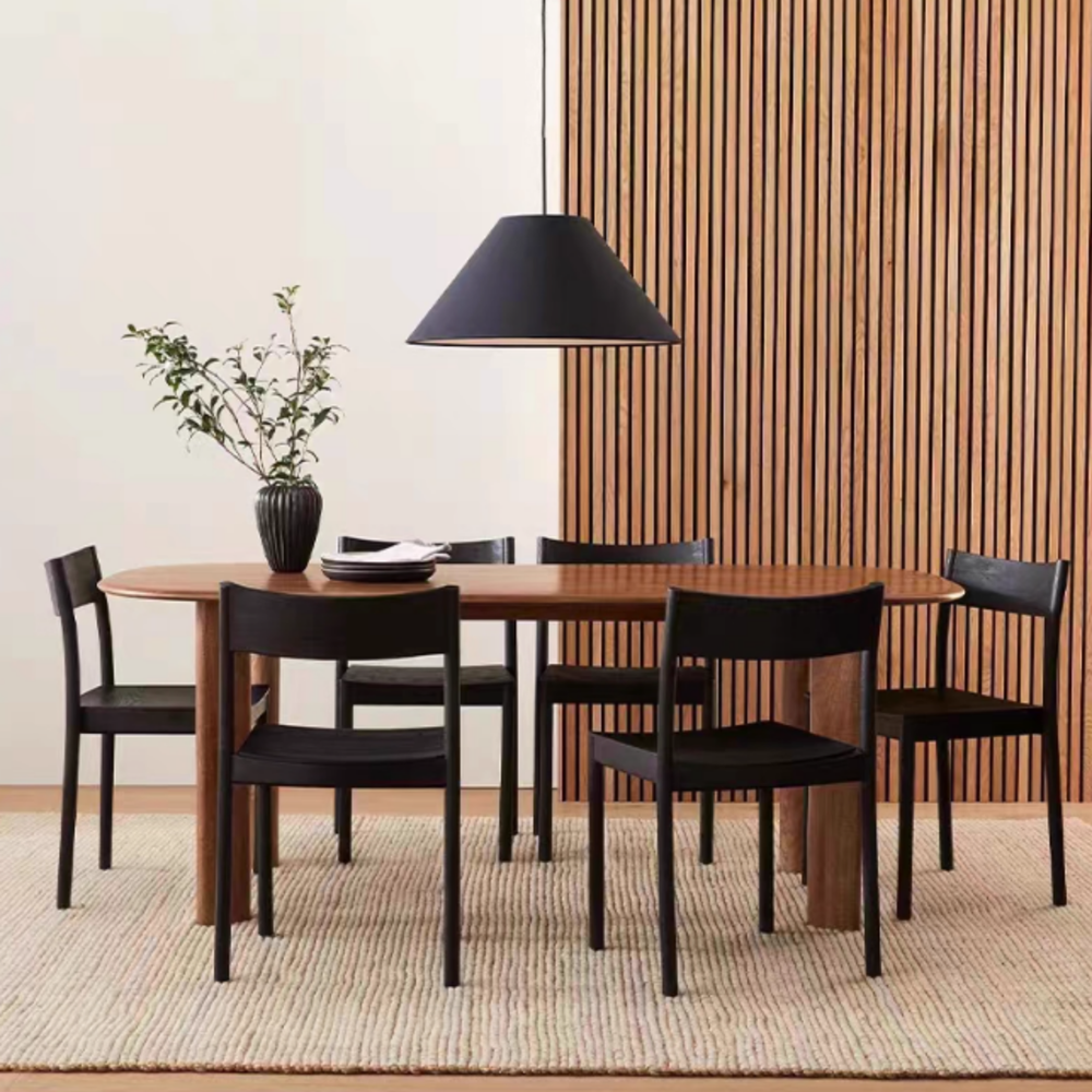 OVALIS Solid Wood Oval Dining Table - Cassa Haus Singapore