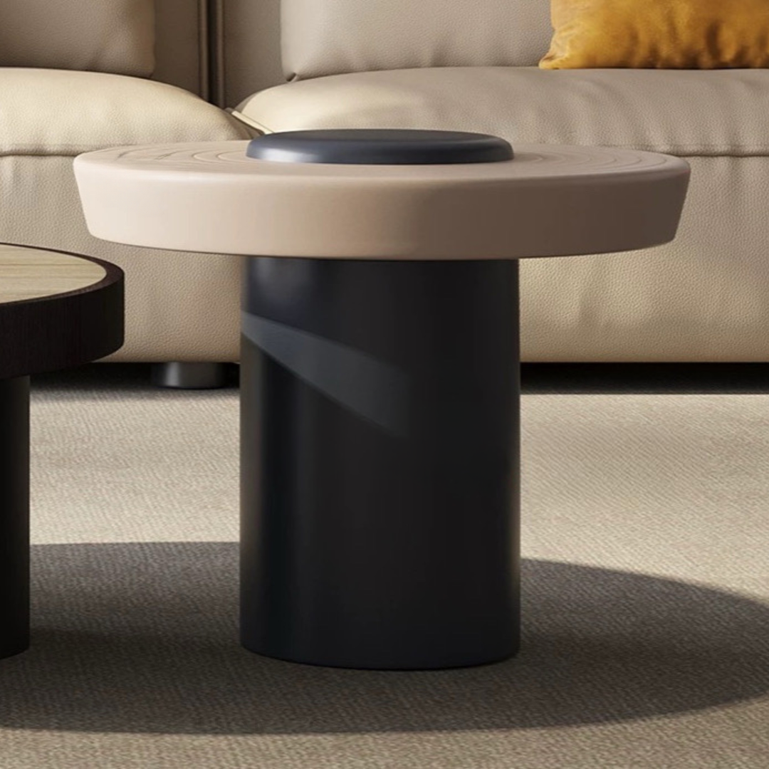 SORELLO Modern Travertine Round Coffee Table Set - Cassa Haus Singapore