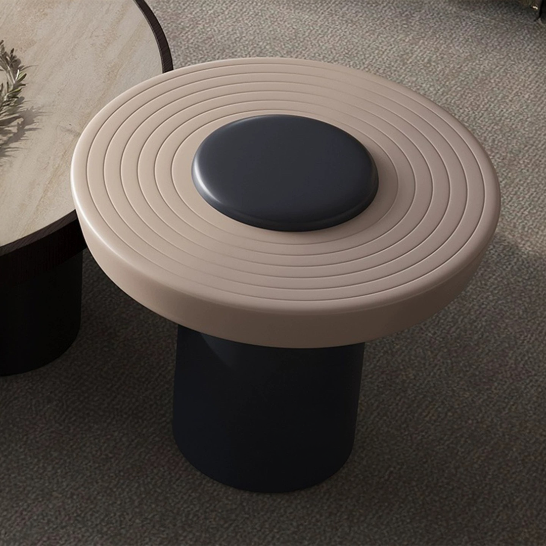 SORELLO Modern Travertine Round Coffee Table Set - Cassa Haus Singapore
