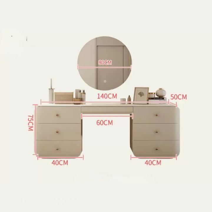 PINEVRA Modern Solid Wood Vanity Table - Cassa Haus Singapore