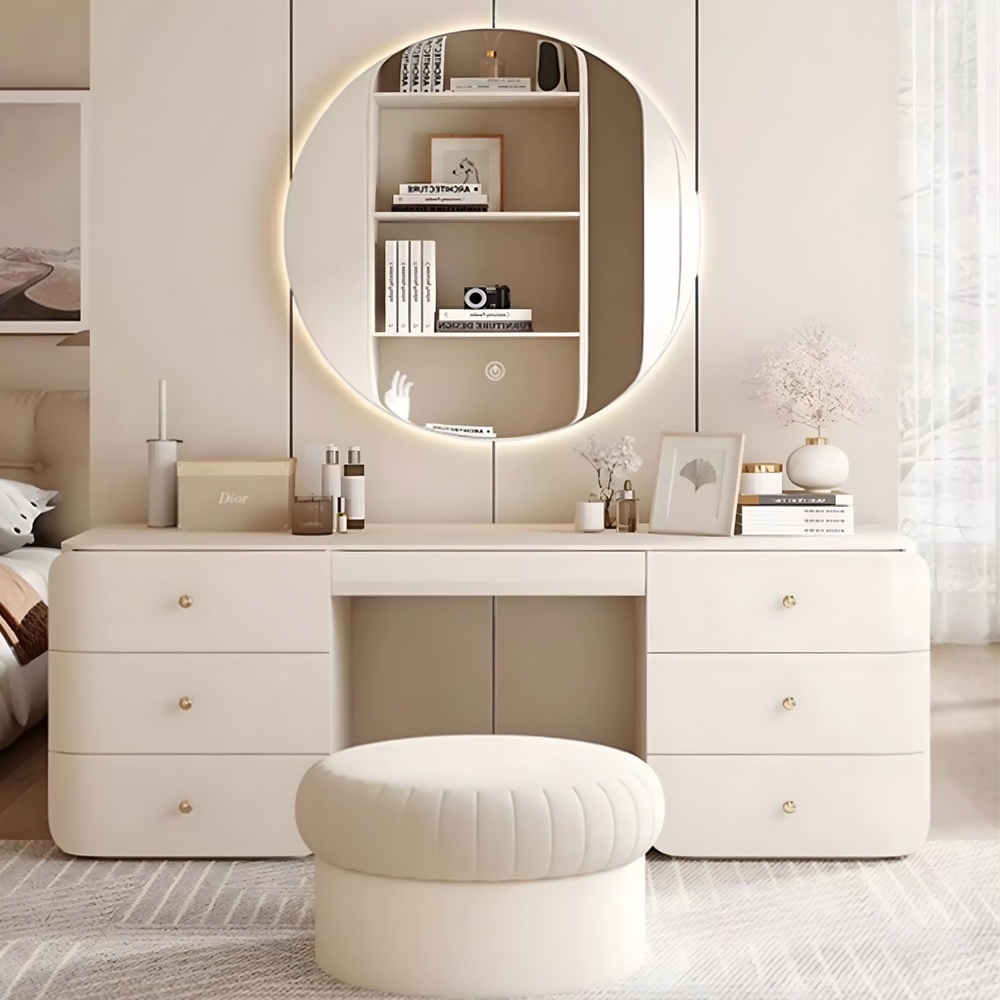 PINEVRA Modern Solid Wood Vanity Table - Cassa Haus Singapore