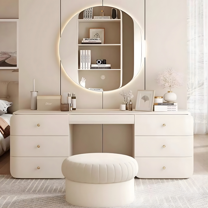 PINEVRA Modern Solid Wood Vanity Table - Cassa Haus Singapore