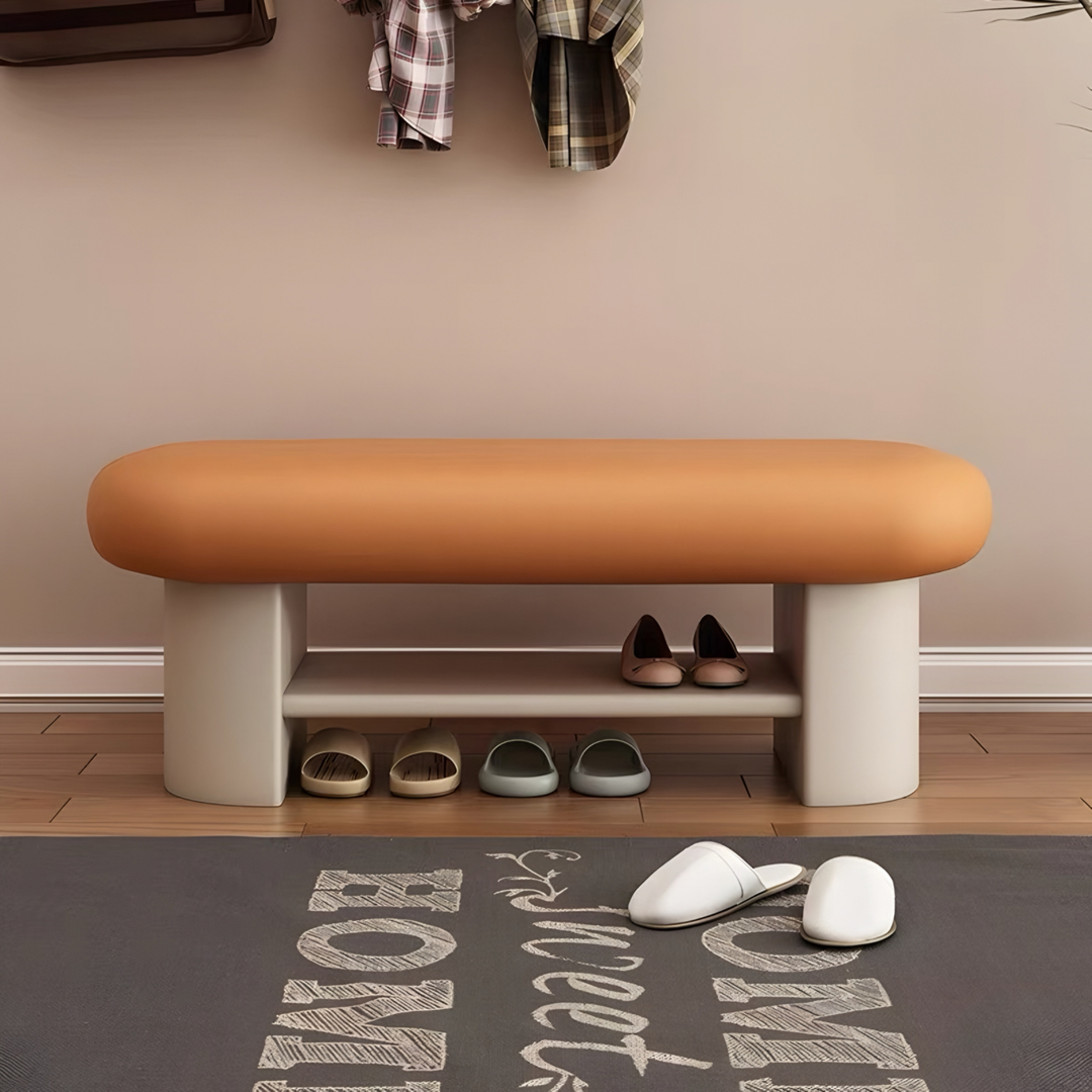 WAVEM Modern Entryway Bench With Shoe Rack - Urban Mood Singapore