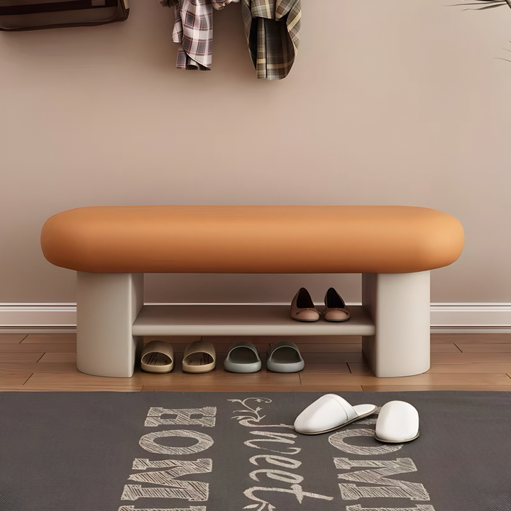 WAVEM Modern Entryway Bench With Shoe Rack - Urban Mood Singapore