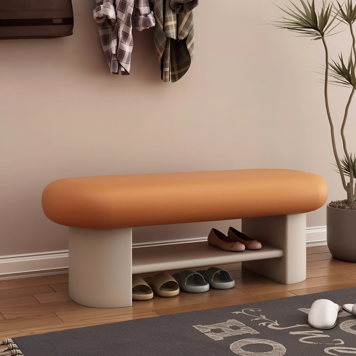 WAVEM Modern Entryway Bench With Shoe Rack - Urban Mood Singapore