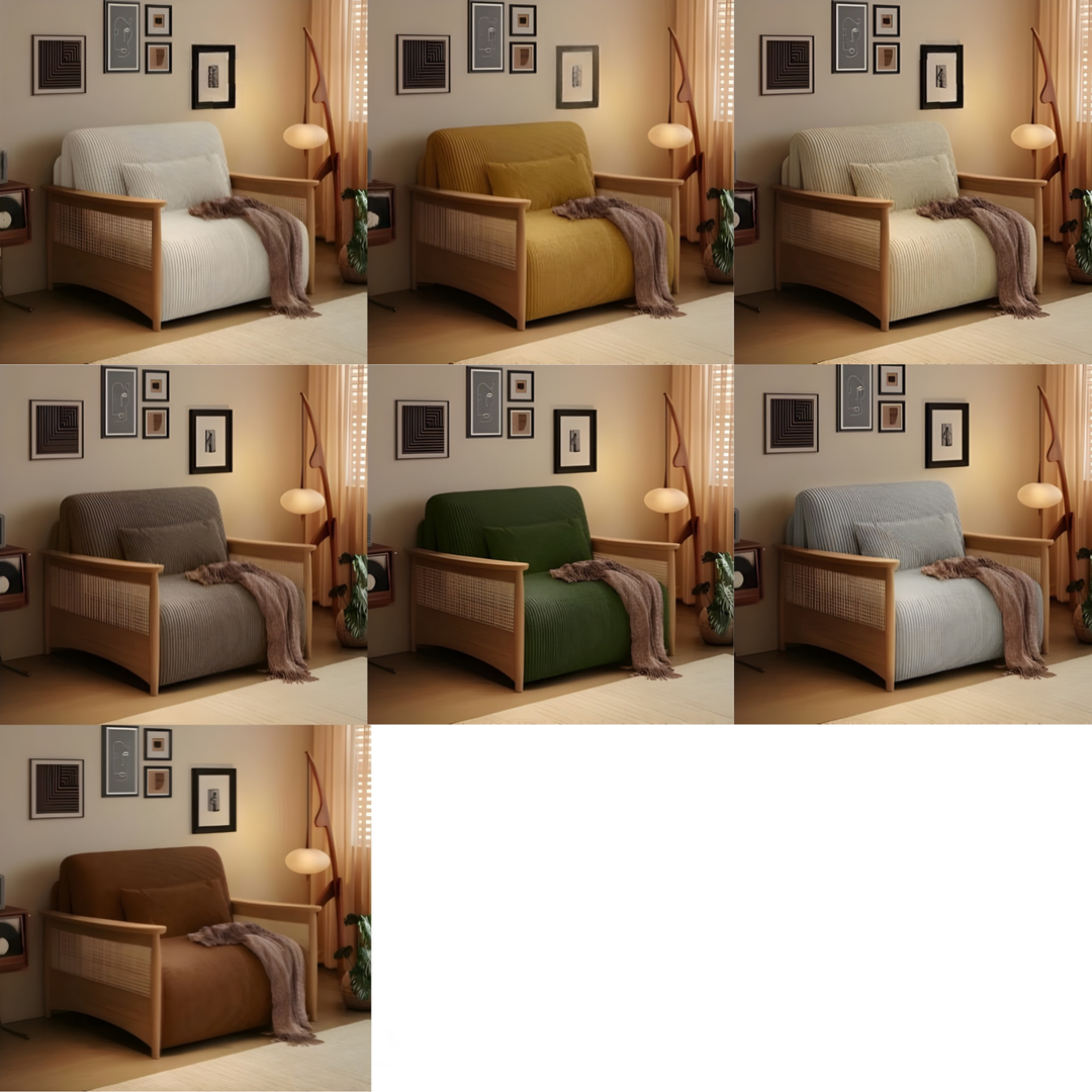 CAVENZA Retro Rattan Electric Recliner Sofa Bed - Urban Mood Singapore