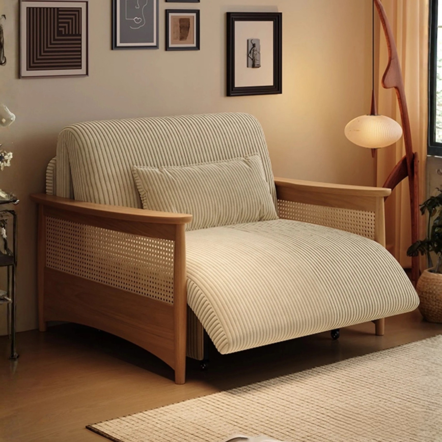 CAVENZA Retro Rattan Electric Recliner Sofa Bed - Urban Mood Singapore