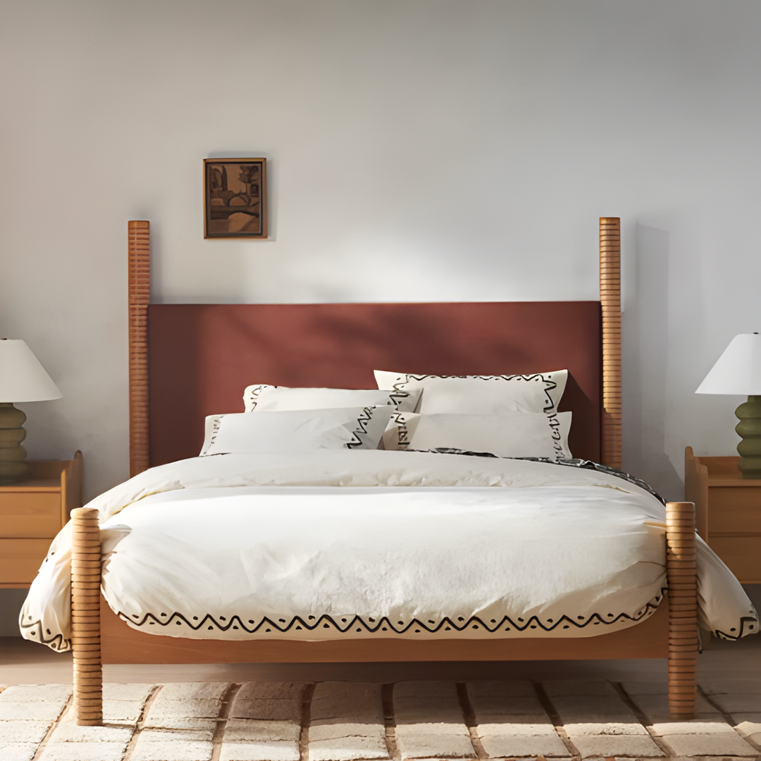 CIRONA Vintage Solid Wood Bedframe - Cassa Haus Singapore