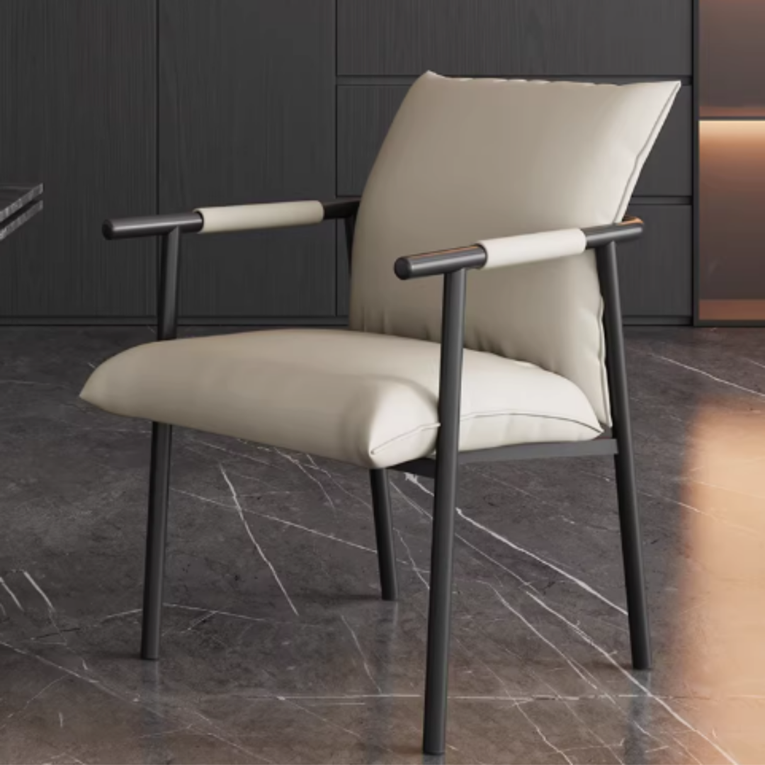 VALENTINE Modern Leather Dining Chair - Cassa Haus Singapore