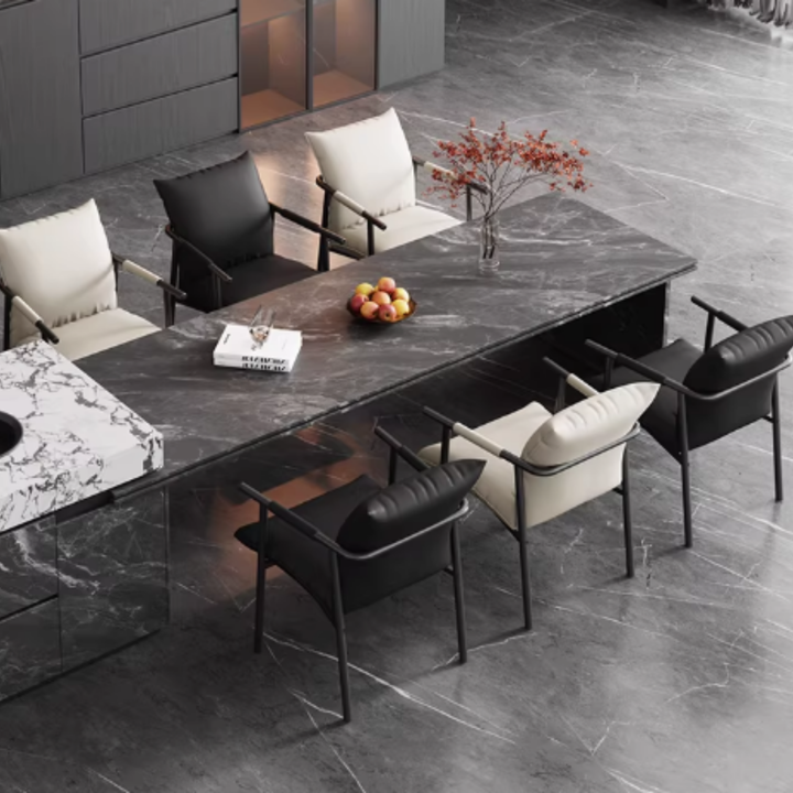 VALENTINE Modern Leather Dining Chair - Cassa Haus Singapore