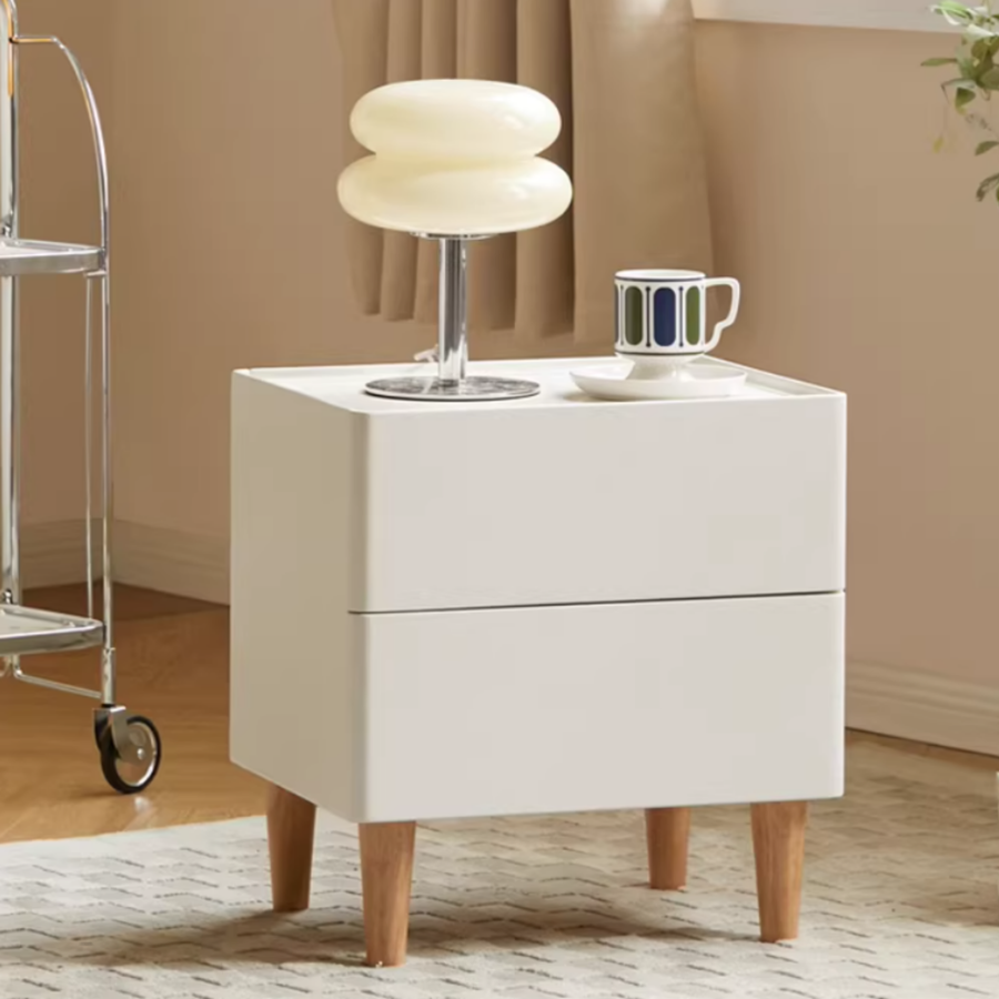 CEVORA Modern Solid Wood Bedside Table - Cassa Haus Singapore