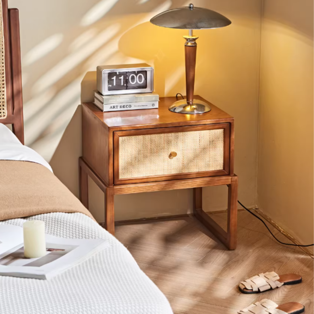 NUVORA Rattan Bedside Table - Cassa Haus Singapore