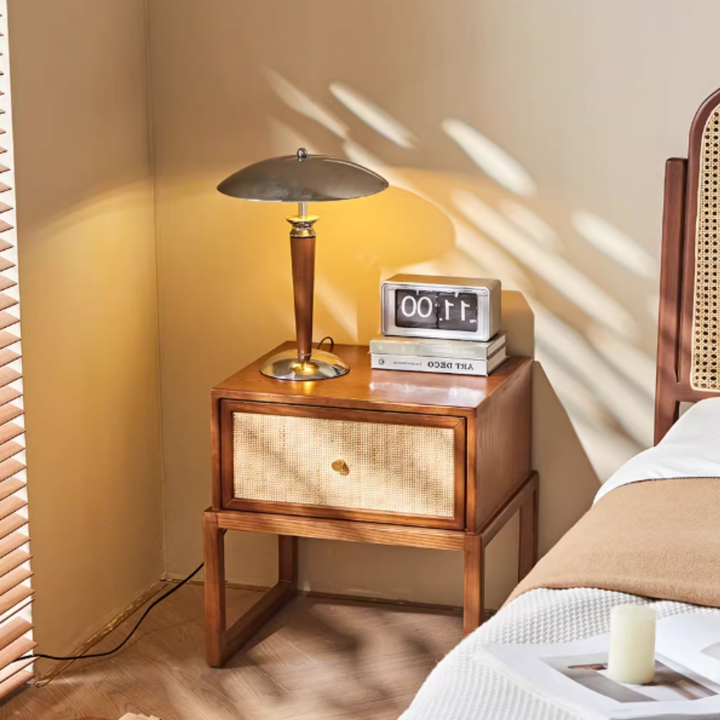 NUVORA Rattan Bedside Table - Cassa Haus Singapore