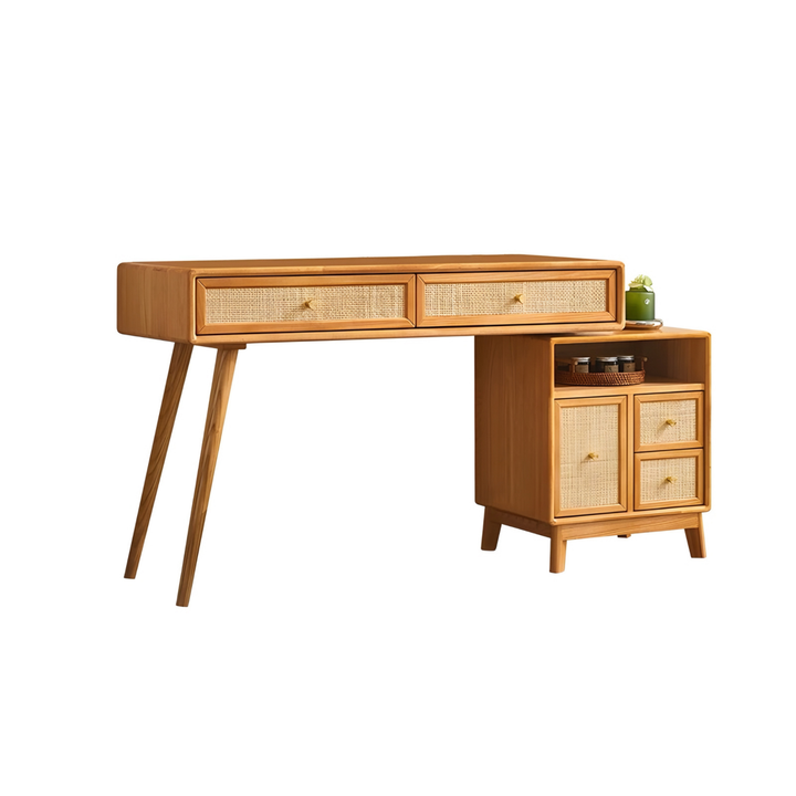 TAVENNE Rustic Solid Wood Vanity Table - Cassa Haus Singapore