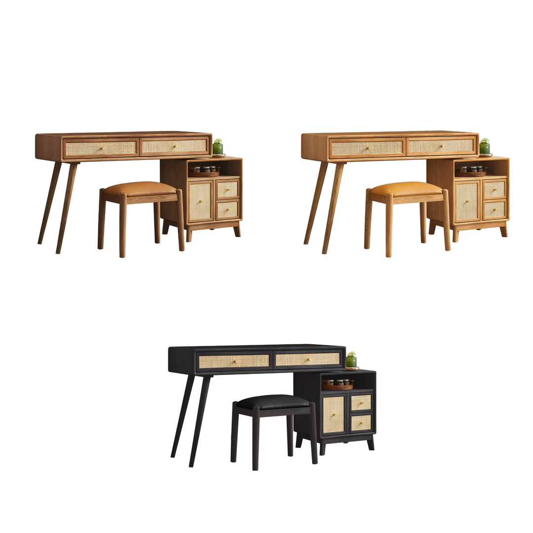 TAVENNE Rustic Solid Wood Vanity Table - Cassa Haus Singapore