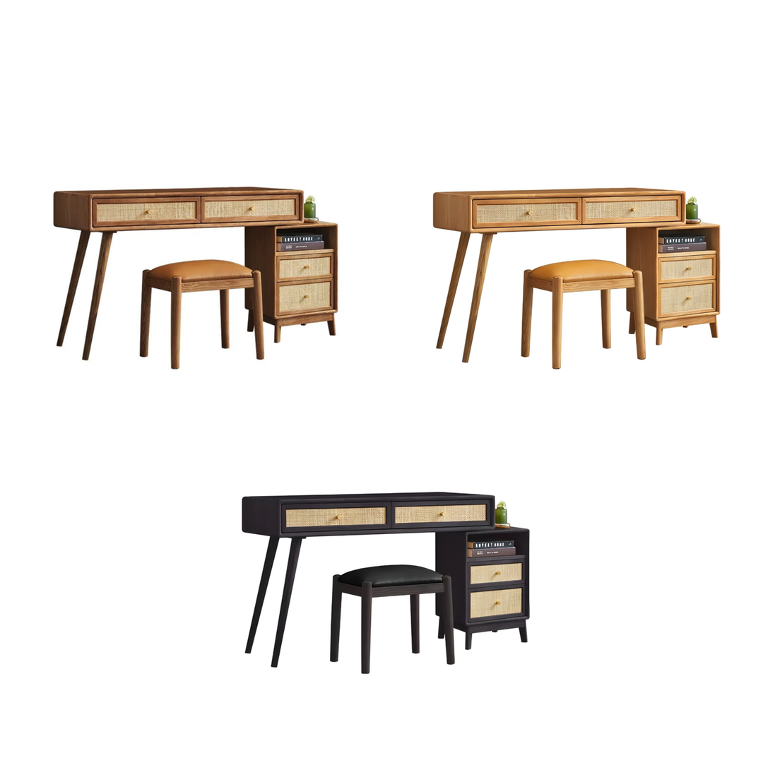 TAVENNE Rustic Solid Wood Vanity Table - Cassa Haus Singapore